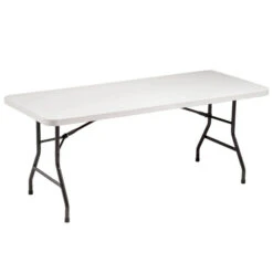 SuddenSolution 72-in X 30-in Rectangle Steel Folding Table