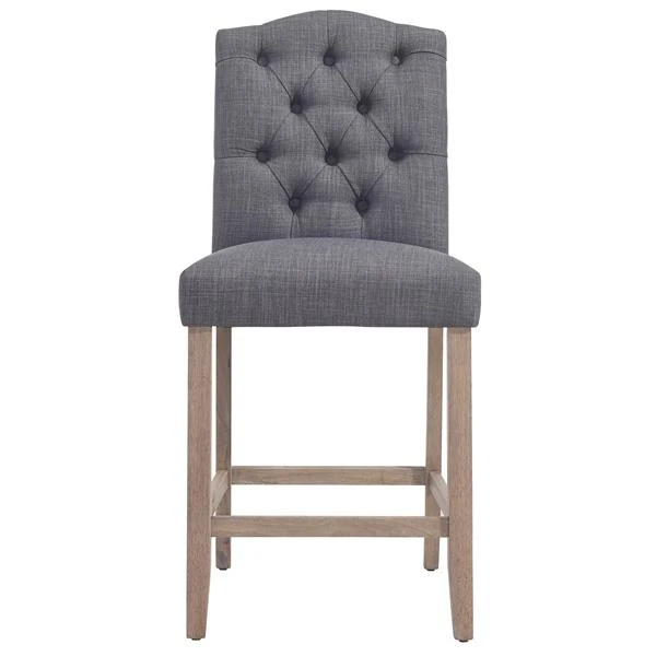 Worldwide Home Furnishings !nspire Grey Button Tufted Fabric Counter Stool (Set Of 2) 3 Worldwide Home Furnishings !nspire Grey Button Tufted Fabric Counter Stool (Set Of 2)