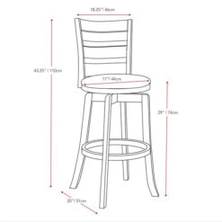 CorLiving Bar Height Barstool - White Leatherette Seat