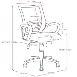 CorLiving 18.50-in X 18.25-in Lime Green Mesh Back Office Chair -Rona shop 330004047 AlternateImage4 l