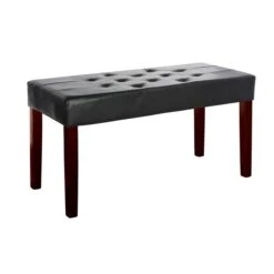 CorLiving Fresno 11-Lbs 19-In X 35-In X 15-In Black Leatherette 12-Panel Indoor Bench -Rona shop 330004071 MainImage 001 l