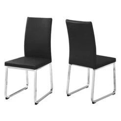 Monarch Specialties Monarch Black Faux Leather Dining Chair (Set Of 2) 8 Monarch Specialties Monarch Black Faux Leather Dining Chair (Set Of 2) -Rona shop 330004282 MainImage 001 l