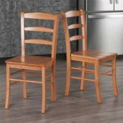 Winsome Wood Benjamin 17.79-in Light Oak Ladder Back Dining Chair (Set Of 2) 11 Winsome Wood Benjamin 17.79-in Light Oak Ladder Back Dining Chair (Set Of 2) -Rona shop 330007230 AlternateImage3 l