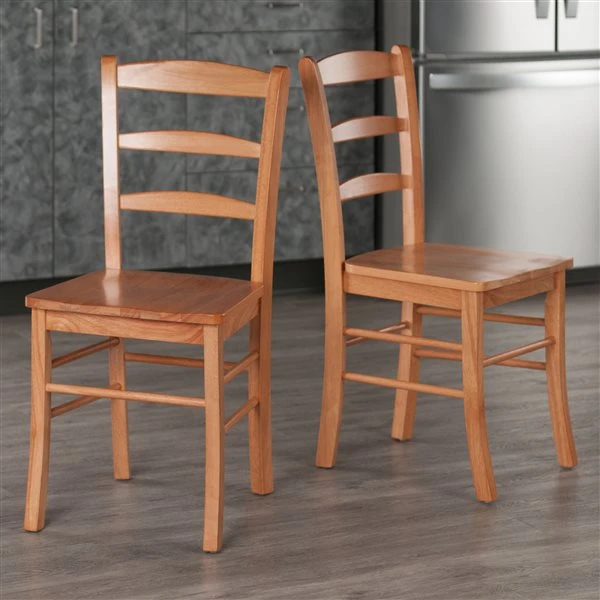 Winsome Wood Benjamin 17.79-in Light Oak Ladder Back Dining Chair (Set Of 2) 7 Winsome Wood Benjamin 17.79-in Light Oak Ladder Back Dining Chair (Set Of 2) - Image 5
