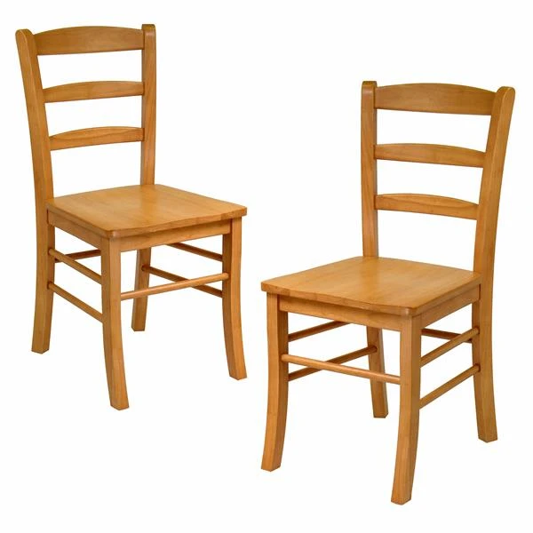 Winsome Wood Benjamin 17.79-in Light Oak Ladder Back Dining Chair (Set Of 2) 3 Winsome Wood Benjamin 17.79-in Light Oak Ladder Back Dining Chair (Set Of 2)