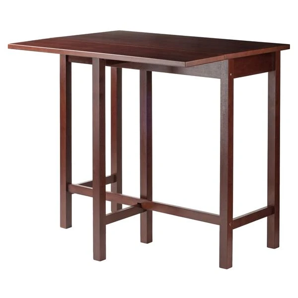 Winsome Wood Lynden 30-in X 35.43-in Walnut Wood Drop Leaf Table 4 Winsome Wood Lynden 30-in X 35.43-in Walnut Wood Drop Leaf Table - Image 2