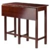 Winsome Wood Lynden 30-in X 35.43-in Walnut Wood Drop Leaf Table