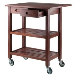 Winsome Wood 33.07-in Walnut Wood Jonathan Kitchen Cart -Rona shop 330010548 AlternateImage3 l