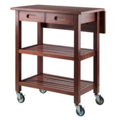 Winsome Wood 33.07-in Walnut Wood Jonathan Kitchen Cart -Rona shop 330010548 MainImage 001 l