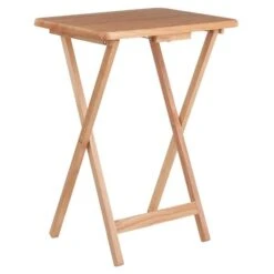 Winsome Wood Alex Walnut Wood Snack Tables (2-Piece Set)
