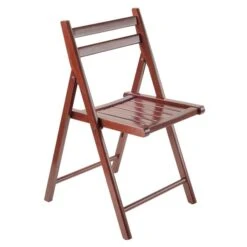 Winsome Wood Robin 17.4-in Walnut Wood Folding Chairs Set Of 4