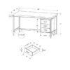 Monarch Specialties Monarch 60-in X 31-in White Office Desk