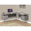 Monarch Specialties Monarch 71-in X 30-in Dark Taupe L-Shaped Computer Desk