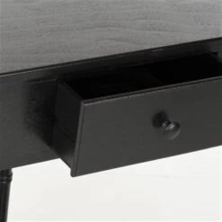 Safavieh Gomez 1-Drawer Distressed Black Wood Corner Console Table