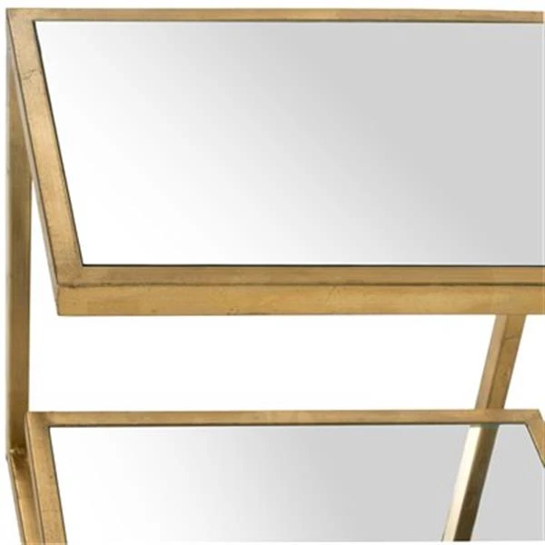 Safavieh Kennedy 21.5-in Gold/Mirror Accent Table 5 Safavieh Kennedy 21.5-in Gold/Mirror Accent Table - Image 3