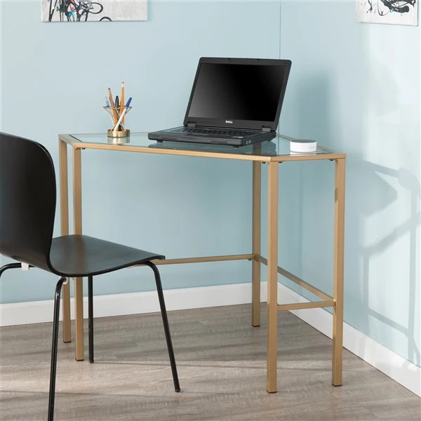 Southern Enterprises Faigold 42-in Gold Modern/Contemporary Corner Desk 5 Southern Enterprises Faigold 42-in Gold Modern/Contemporary Corner Desk - Image 3