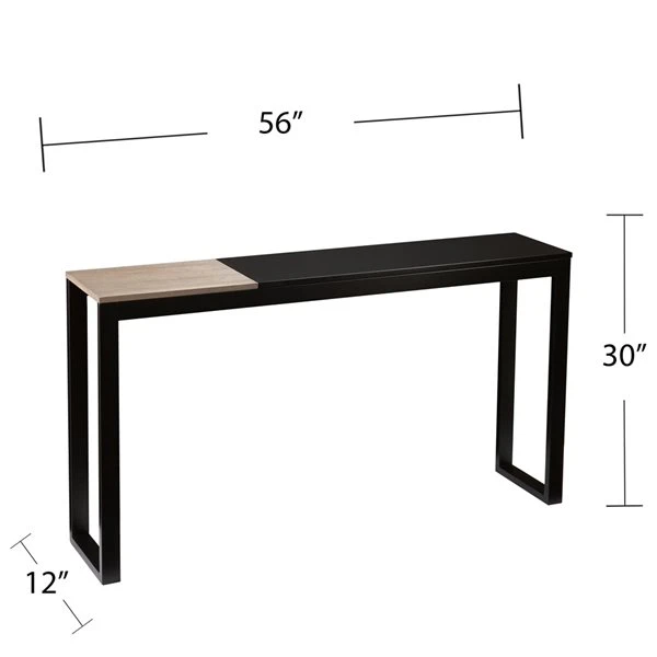 Holly & Martin Lydock Black/Oak Brown Midcentury Console Table 4 Holly & Martin Lydock Black/Oak Brown Midcentury Console Table - Image 2