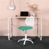 Homycasa Carnation White Turquoise Ergonomic Adjustable Height Swivel Desk Chair -Rona shop 330957802 AlternateImage1 l
