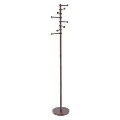 Allied Brass Antique Copper 8-Hook Coat Stand