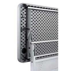 National Public Seating Flip-N-Store 24-in X 72-in Indoor Rectangular Plastic Grey Folding Table