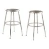 National Public Seating 6400 Series Upholstered Grey Steel Bar Stools With Adjustable Height - 2-Pack 1 National Public Seating 6400 Series Upholstered Grey Steel Bar Stools With Adjustable Height - 2-Pack -Rona shop 330961196 MainImage 001 l