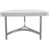 National Public Seating 24-in X 48-in Indoor Rectangular Plastic Grey Folding Table