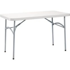 National Public Seating 24-in X 48-in Indoor Rectangular Plastic Grey Folding Table -Rona shop 330961216 MainImage 001 l