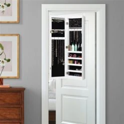 Costway White Over-The-Door Jewelry Armoire With LED Light -Rona shop 330962412 AlternateImage4 l