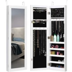 Costway White Over-The-Door Jewelry Armoire With LED Light -Rona shop 330962412 MainImage 001 l