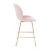 Plata Import Plata Import Larissa Pink Velvet Stool With Gold Legs - Set Of 2