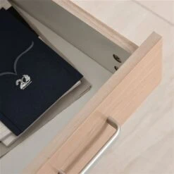 HomCom 19.75-in Brown Modern/Contemporary Foldable Desk On Wheels With 3 Drawers -Rona shop 330974831 AlternateImage3 l