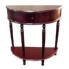ORE International Cherry Wood Half-Round End Table