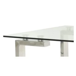 Plata Import Roca Fixed Rectangular Standard (30-in H) Glass Table With Silver Stainless Steel Base -Rona shop 330987771 AlternateImage2 l
