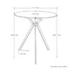 CorLiving Eliana 27.5-in Glass Top Trestle Bistro Table With Black Iron Legs -Rona shop 330989530 AlternateImage3 l