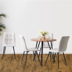 CorLiving Iron Leg Dining Set With Grey Chairs & Wood Grain Table- 5 Piece 11 CorLiving Iron Leg Dining Set With Grey Chairs & Wood Grain Table- 5 Piece -Rona shop 330989564 AlternateImage1 l