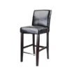 CorLiving Antonio Black PU Bar Height Barstool