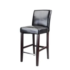 CorLiving Antonio Black PU Bar Height Barstool