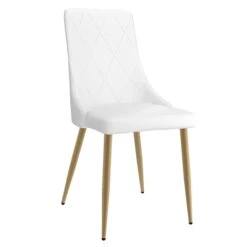 !nspire White Contemporary Faux Leather Upholstered Side Chairs With Metal Frame - Set Of 2 -Rona shop 330996148 MainImage 001 l