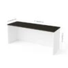 Bestar Pro-Concept Plus 72-in Narrow Desk Shell - White And Deep Grey