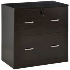 Vinsetto Espresso 2-Drawer File Cabinet