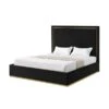 Inspired Home Aksel Black King Platform Bed