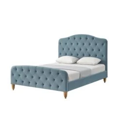 Inspired Home Violeta Light Blue King Bed Frame Bed
