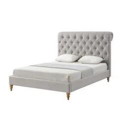 Inspired Home Xiomara Grey Queen Bed Frame Bed