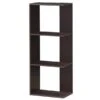 Costway Brown Wood 3-Shelf Corner Bookcase - Set Of 2