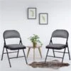 Costway Indoor Black Metal Upholstered Standard Folding Chair - 4-Pack -Rona shop 331037992 AlternateImage3 l
