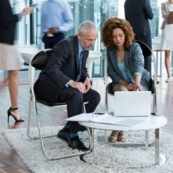 Costway Outdoor Black Metal Solid Standard Folding Chair - 6-Pack -Rona shop 331038010 AlternateImage2 l