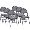 Costway Indoor Grey Metal Upholstered Standard Folding Chair - 6-Pack -Rona shop 331038069 AlternateImage4 l