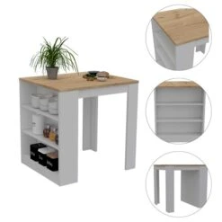 FM Furniture Alameda White Composite Kitchen Island (36.2-in X 31-in X 36.2-in) -Rona shop 331040211 AlternateImage3 l