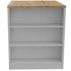 FM Furniture Alameda White Composite Kitchen Island (36.2-in X 31-in X 36.2-in)