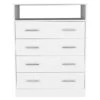 FM Furniture Lagos White 4-Drawer Standard Dresser